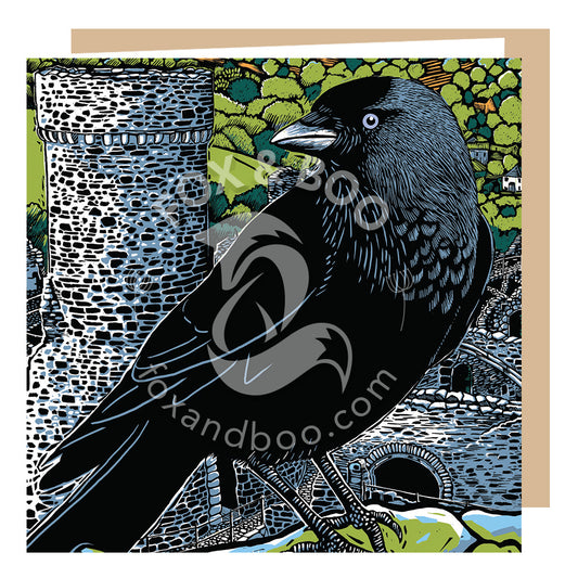 Conwy Jackdaw Card