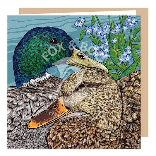 'Forget Me Not Mallards' Card