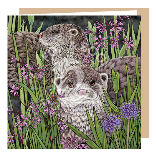 'Otterly Adorable' Otter Greeting Card