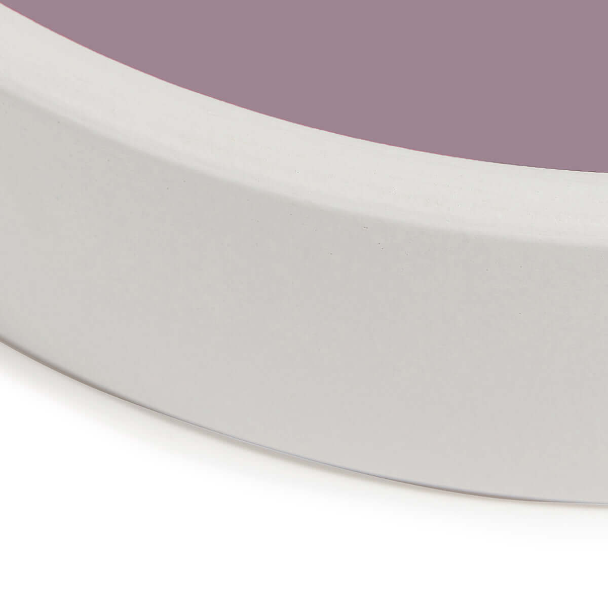 Close up detail of white bamboo wall clock frame