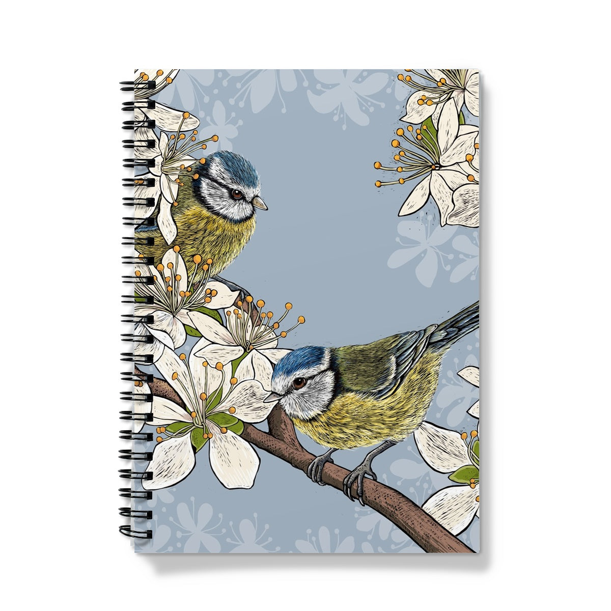 Blue Tits Spiral Bound Notebook