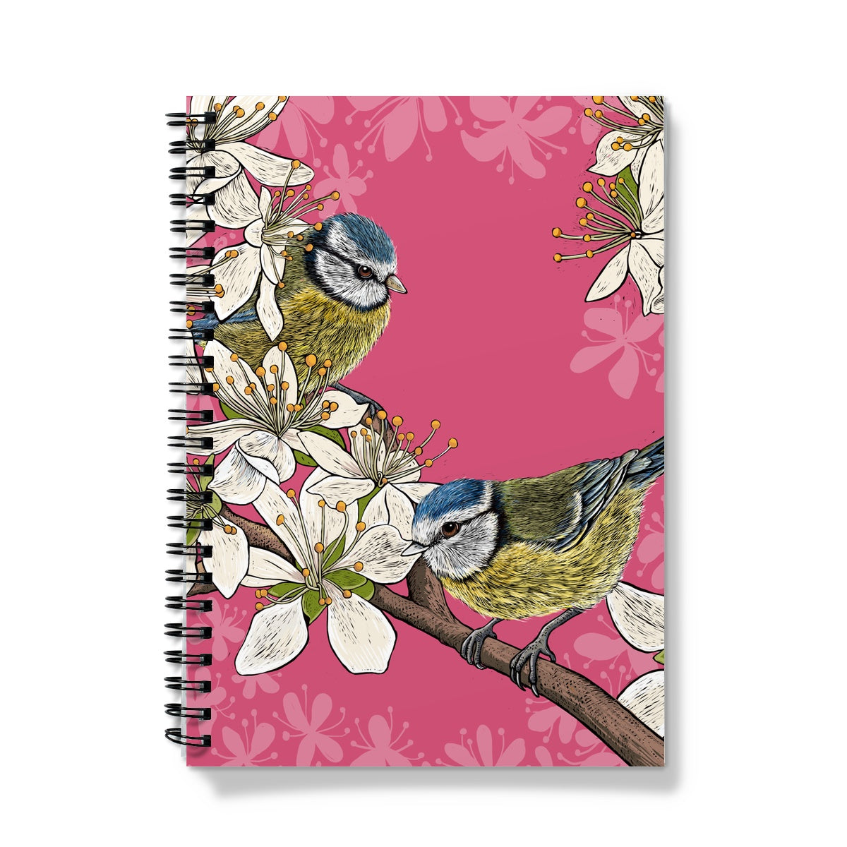 Blue Tits Spiral Bound Notebook - salsa