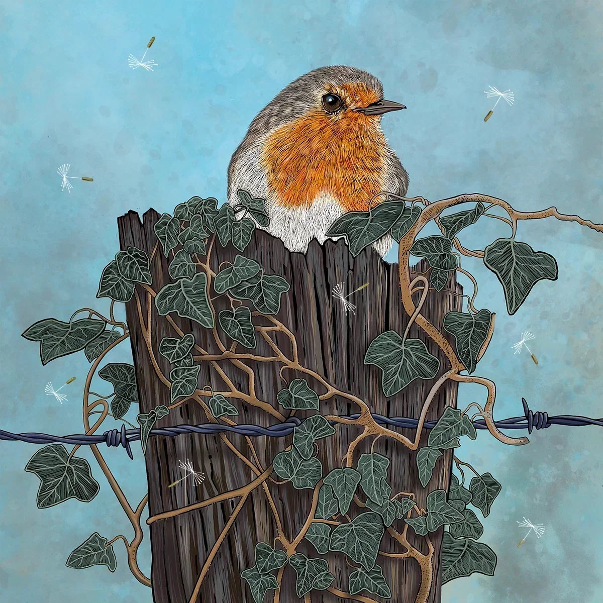 Behind the Design: Robin on an Old Fence Post