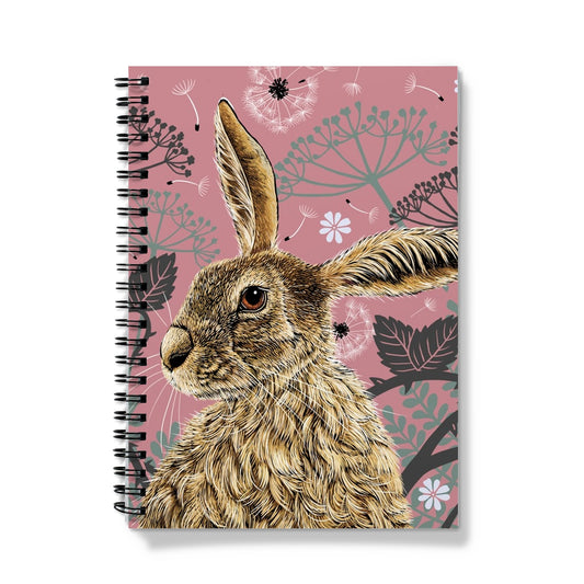 Hare Spiral Bound Notebook - Antique Rose | Pink