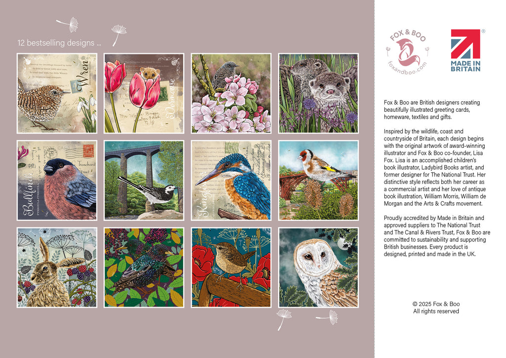 Fox & Boo 2026 A4 Wall Calendar