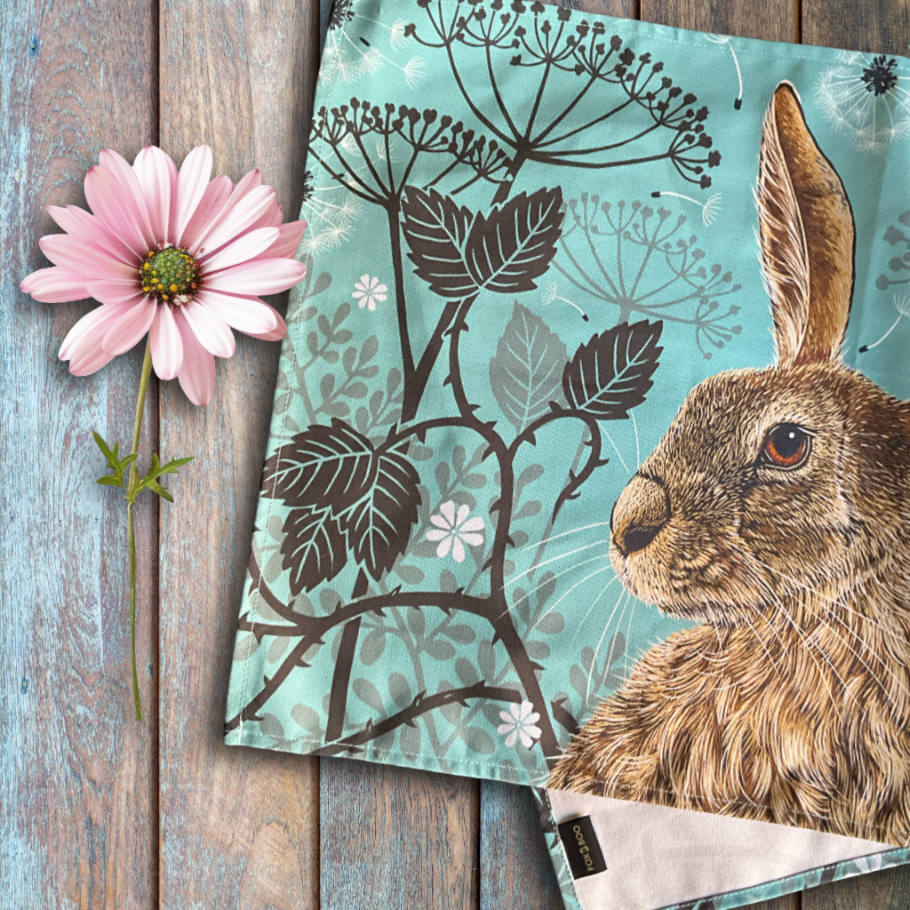 Woodland Hare Tea Towel