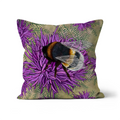 Bumble Bee and Wildflower Cushion