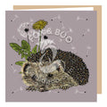 Hedgehog Greeting Card illustrated by Fox & Boo, featuring a British hedgehog design