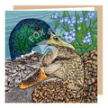 Mallard Duck and Forget-me-not Greeting Card