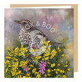 Song Thrush and Gorse Greeting Card