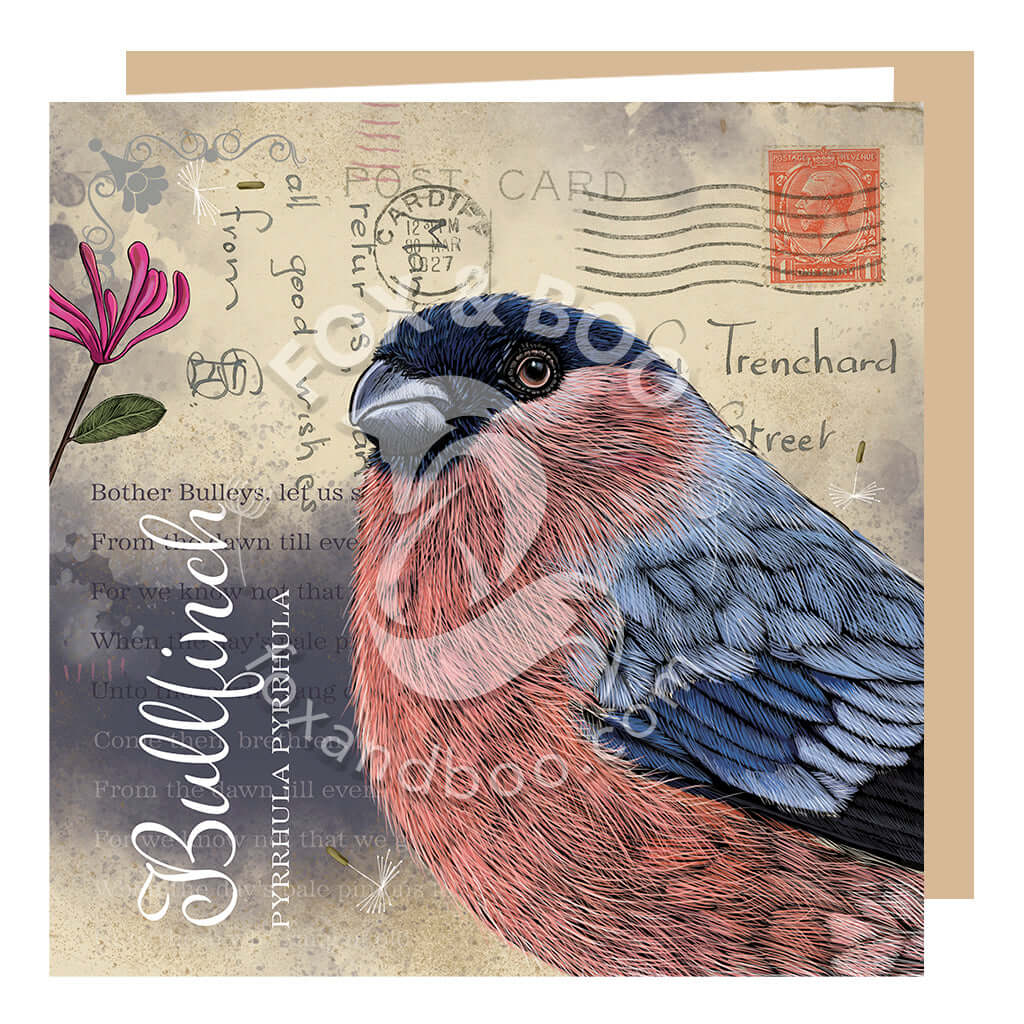Victoria’s Attic Collection Bullfinch Greeting Card