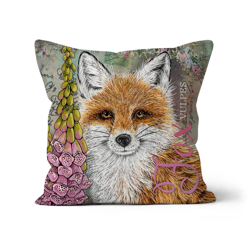 Vintage Style Fox Cushion
