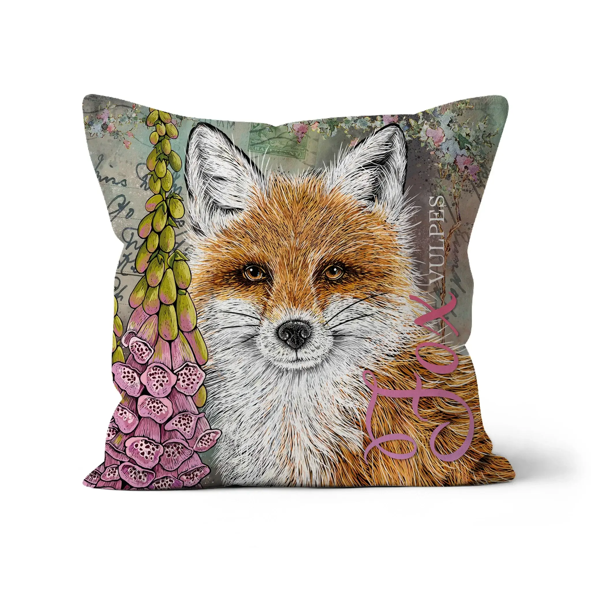 Vintage Style Fox Cushion