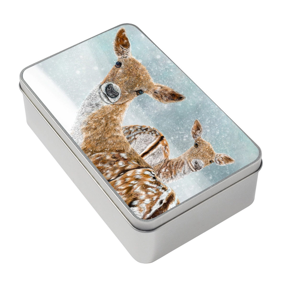 Winter Woodland Deer Decorative Keepsake Tin