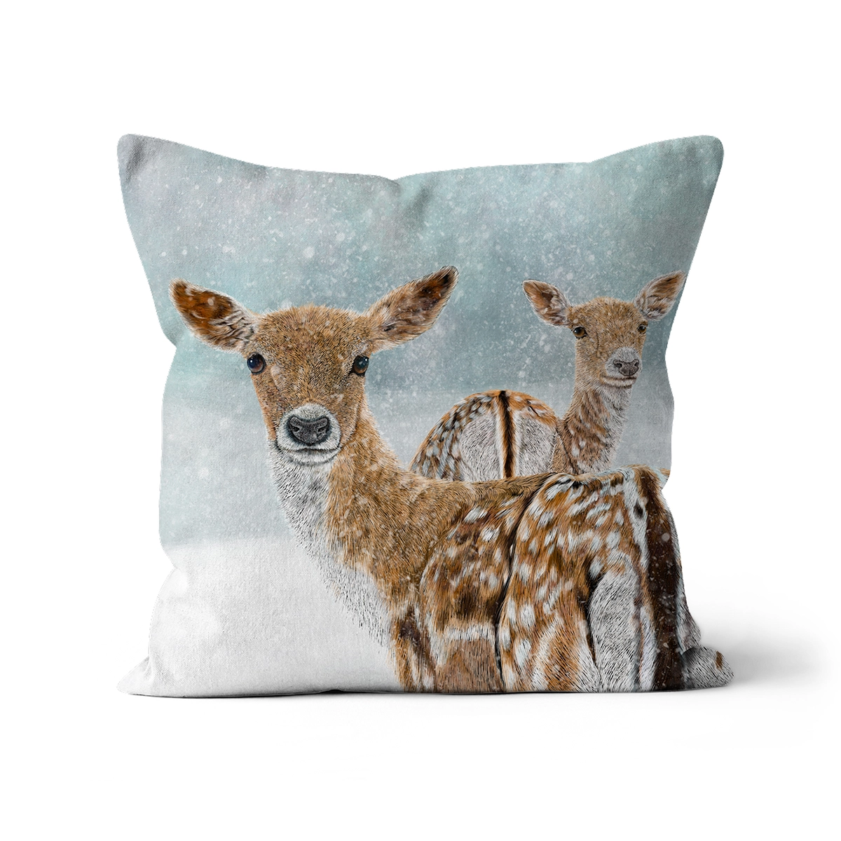 Winter Woodland Deer Cushion
