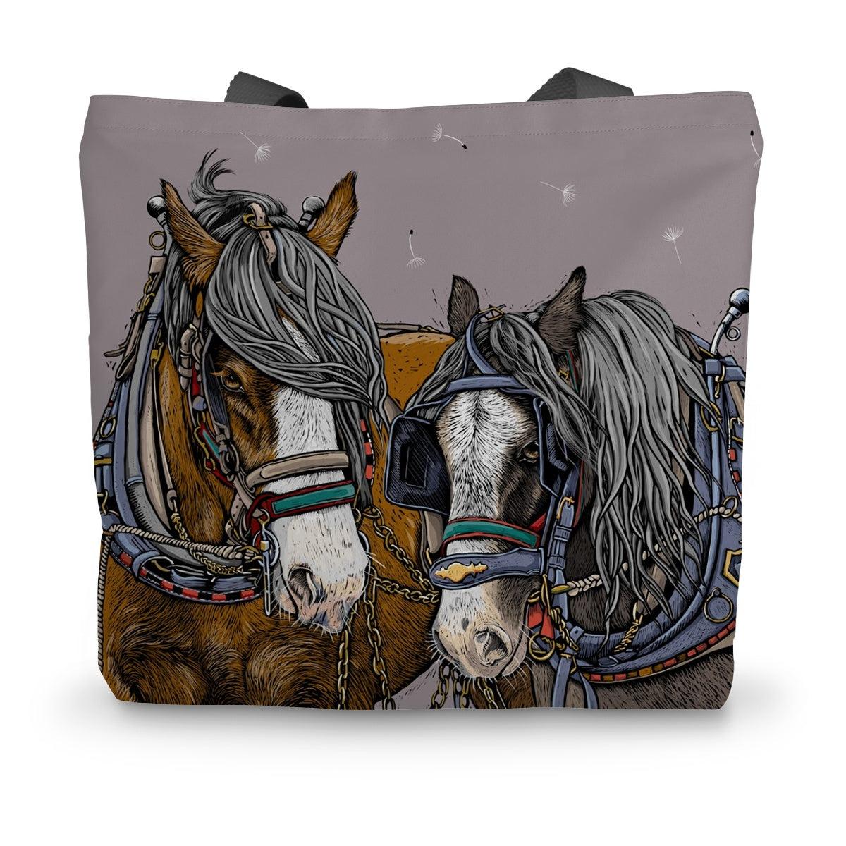 Horse Whisper Canvas Tote Bag - Clay - Fox & Boo