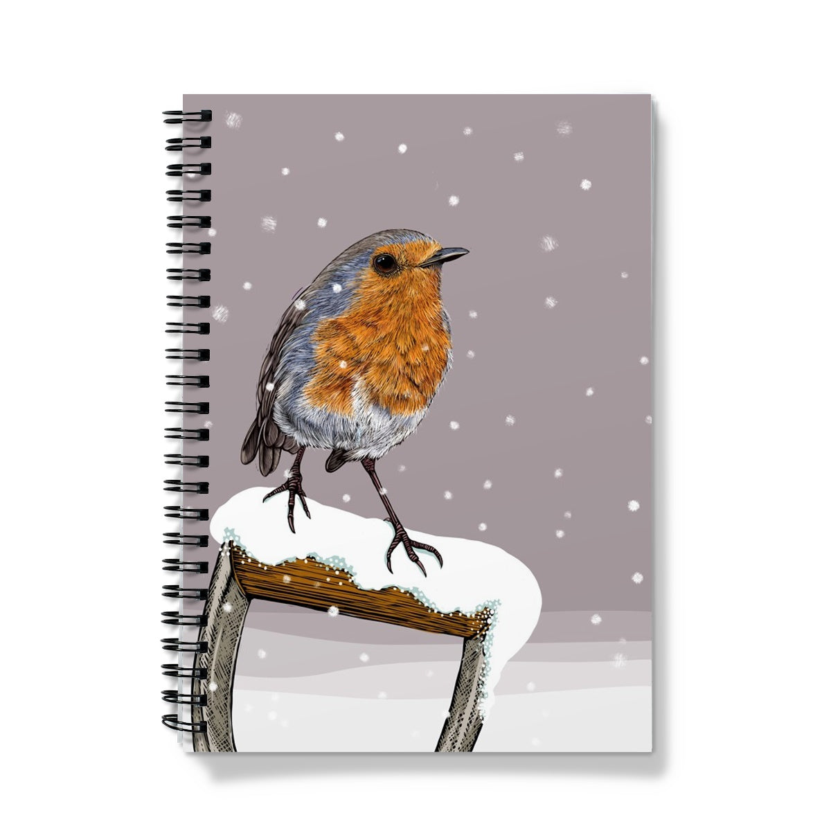 Winter Robin Notebook (Clay)